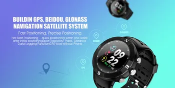 BINSSAW 2019 Naujas IP68 Vandeniui GPS Smart Žiūrėti F18 Spalvotas Ekranas Didelis Baterijos Išgirsti ritmo Monitorius Vyrams, Moterims, Sportas Smartwatch+BOX