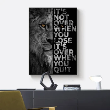 Black Lion su Įkvepiantį Žodžiai Sienos Drobė Meno Tapybos Plakatai Ir Spausdina ant Drobės Meno Nuotrauką Kambarį Namų Dekoro