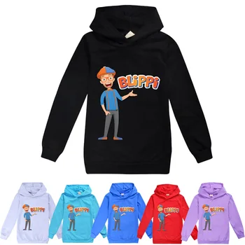 BLiPPi Vaikų animacinių fil Hoodies Vaikai Pavasarį, Rudenį Gobtuvu Palaidinukė 2020 Kūdikių Berniukų, Mergaičių Mados Outwear Megztinis marškinėliai