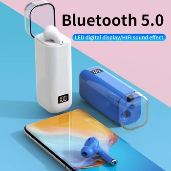 Bluetooth 5.0 Rankų mobiliojo Telefono laisvų Rankų įranga itin didelės Talpos Įkrovimo Lauke 9D Triukšmo Mažinimo HIFI Stereo Sporto Vandeniui