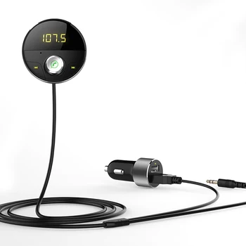 Bluetooth AUX Automobilinio Rinkinio 3,5 mm Jack Audio MP3 Grotuvas, Bevielis FM Siųstuvas Auto Garsiakalbis Carkit USB Adapteris