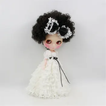 Blyth lėlės drabužius, balta vestuvinė suknelė baltos spalvos nėrinių sijonas ji tinka 1/6 lėlės, normalus lėlės, bendras lėlės, ledinis, jecci penki