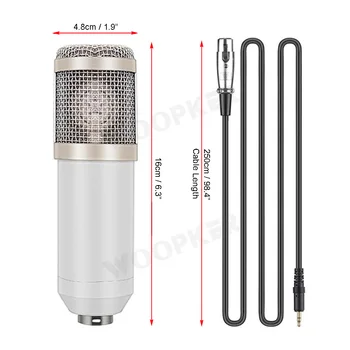 Bm 800 Mikrofonas Įrašymo Studijoje Rinkiniai bm800 Kondensatoriaus Mikrofonas, Kompiuterių Phantom Power Karaoke 