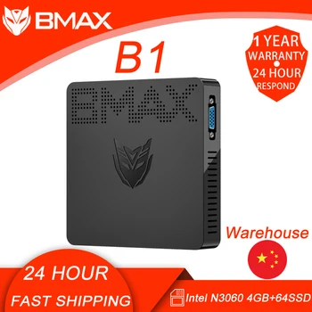 Bmax Mini PC B1 Intel N3060 Windows 10 USB*4 Mini Kompiuterio Aušintuvas Darbalaukio Dual-Band WIFI, HDMI HD Graphics 400