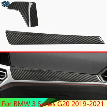 BMW 3 Serijos G20 2019-2021 Automobilių Reikmenys Anglies Pluošto Stiliaus konsolė Interjere Prietaisų Skydelis Aplink apdaila