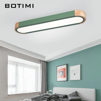 BOTIMI Office 220V LED Lubų Šviesos, Su Metalo Umbra Už Kambarį Ilgas Formos Miegamajame Medinis Paviršius Sumontuotas Apšvietimas