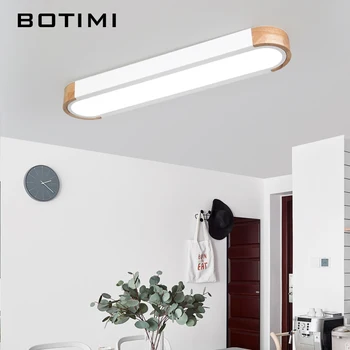 BOTIMI Office 220V LED Lubų Šviesos, Su Metalo Umbra Už Kambarį Ilgas Formos Miegamajame Medinis Paviršius Sumontuotas Apšvietimas