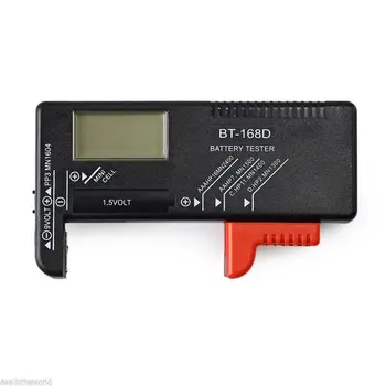 BT168D Baterijų Testeris AA/AAA/C/D/9V/1,5 V Smart LCD Skaitmeninis Testeris Koduojami Skaitiklis Rodo, Volt Testeris Tikrintuvas #A