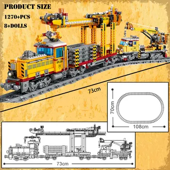 BZDA Karinės Elektrinio Traukinio Blokai greitųjų geležinkelių Metro Modelio Plytų Geležinkelio Bėgių Klojimo Mašina Balistinių Vaikų Žaislas