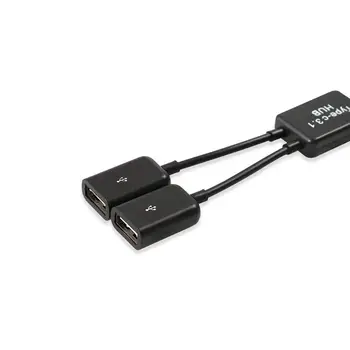 C tipo OTG USB 3.1 Vyrų Dual 2.0 Moterų OTG Mokestis 2 Port HUB Laidas Y Splitter #8