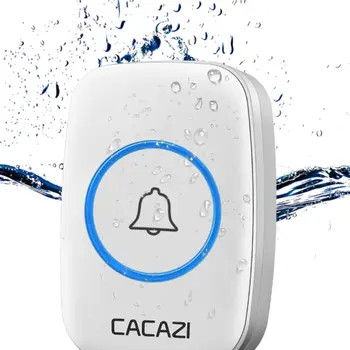 CACAZI Naują Belaidį durų skambutį Vandeniui 300M Nuotolinio ES AU JK JAV Plug smart Durų Bell Varpelių baterija 1 2 mygtukas 1 2 3 imtuvas AC