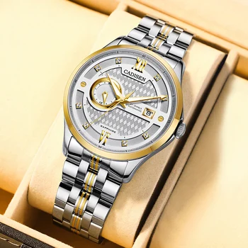 CADISEN vyriški mechaniniai laikrodžiai prabangių verslo žiūrėti vyrų aukso automatinis laikrodis vyrams, vandeniui laikrodis vyras relogio masculino 2019