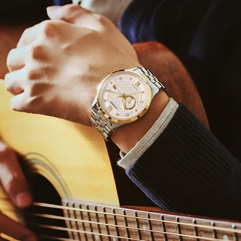 CADISEN vyriški mechaniniai laikrodžiai prabangių verslo žiūrėti vyrų aukso automatinis laikrodis vyrams, vandeniui laikrodis vyras relogio masculino 2019
