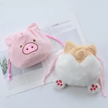 Candice guo! mielas pliušinis žaislas mielas kiaulių shiba šuo sėdmenų minkštas laikymo raišteliu maišo virvė pluoštas pocket gimtadienio, Kalėdų dovana