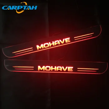 CARPTAH 4 VNT Apdaila Pedalo Automobilių Eksterjero Dalys, LED Durų Slenksčio Nusitrinti Plokštė Kelias Dinaminis Streamer šviesos Kia Mohave 2019 2020