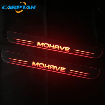 CARPTAH 4 VNT Apdaila Pedalo Automobilių Eksterjero Dalys, LED Durų Slenksčio Nusitrinti Plokštė Kelias Dinaminis Streamer šviesos Kia Mohave 2019 2020