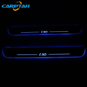 CARPTAH Apdaila Pedalo Automobilių Eksterjero Dalys, LED Durų Slenksčio Nusitrinti Plokštė Kelias Dinaminis Streamer šviesos Hyundai I30 - 2017 2018
