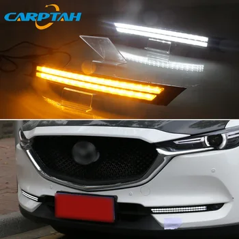 Carptah LED Dieniniai Žibintai DRL Dienos Šviesos Rūko Žibinto Funkcija Teka Posūkio Signalo Lemputė Mazda CX-5 CX5 2017 m. 2018 m. 2019 m.