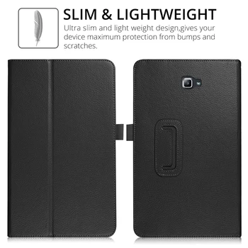 Case for Samsung Galaxy Tab 10.1 2019 T510 T515 SM-T510 SM-T515 Tablet Funda Ultra Plonas Magnetinio Stovo Dangtelis PU Oda Atveju