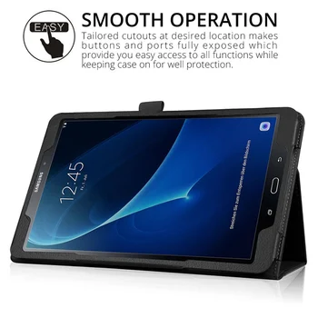 Case for Samsung Galaxy Tab 10.1 2019 T510 T515 SM-T510 SM-T515 Tablet Funda Ultra Plonas Magnetinio Stovo Dangtelis PU Oda Atveju