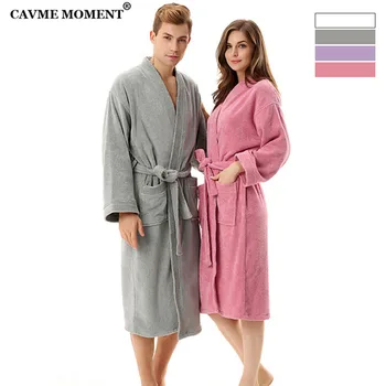 CAVME Grynos Medvilnės Kimono Terry Chalatas Viešbučio Rankšluosčių, Chalatai Poroms Plius Dydžio Drabužius Pižamą Homwear Asmeninis Logotipas Užsakymą