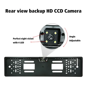 CCD HD Automobilio Galinio vaizdo Kamera Atsarginės Atvirkštinio Universalus Europos Licenciją Plokštės Rėmas Naktinis Matymas su LED Automobilių Stilius