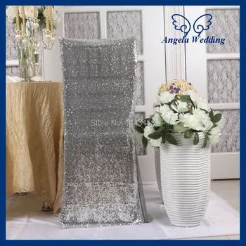 CH004R didmeninė pigūs vestuvių blizgučiai sidabro china kėdės apima
