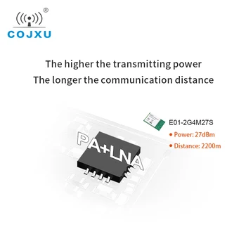 Cojxu SPI belaidžio rd ryšio modulis 2.4 g E01-2G4M27S SMD 500mW didelės galios nRF24L01P PA+LNA 2200m asortimentą 2.4 GHz rf signalų siuntimo ir priėmimo modulis