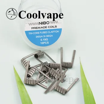 Coolvape NI80 Didelio Tankio Clapton iš anksto sukompiliuotų Rites Premade Ritė taifun gt4s rta E-Cigarečių RPN RTA Purkštukai Mod Kaitinimo Viela