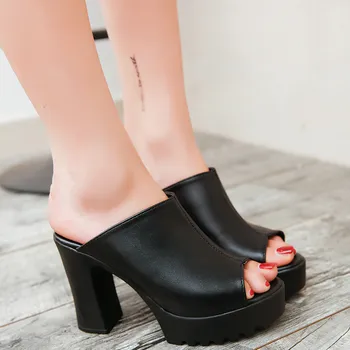 Corporis 2020 karšto pardavimui naujas vasaros avalynė moterims basutės peep toe storio aukštakulniai batai juodos spalvos elegantiškas platforma moterų sandalai