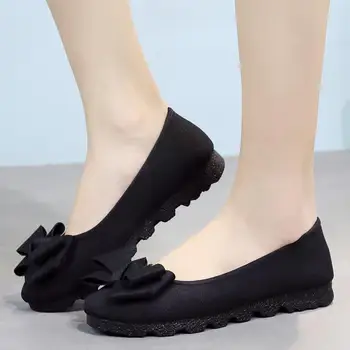Cresfimix moterų atsitiktinis pavasarį & vasarą užsivilkti butas batai panele laisvalaikio juoda kieta medžiaga, butai moterų minkštas patogus, suapvalinti tne batai