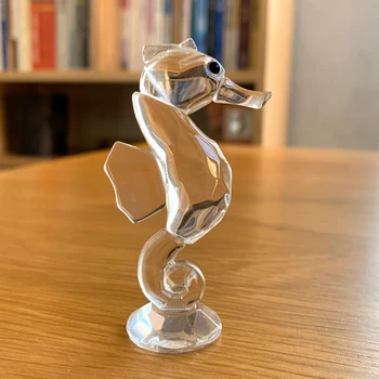 Crystal Mielas Seahorse Figūrėlės Kristalų Amatų Miniatiūriniai Ornamentu Stiklo Gyvūnų Prespapjė Surinkimo Namų Stalo Dekoro Kalėdų Dovana