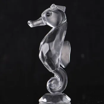 Crystal Mielas Seahorse Figūrėlės Kristalų Amatų Miniatiūriniai Ornamentu Stiklo Gyvūnų Prespapjė Surinkimo Namų Stalo Dekoro Kalėdų Dovana