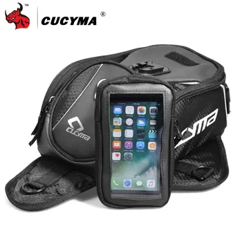 CUCYMA Motociklo Maišelį Moto Bako Krepšys Mobilųjį Telefoną, Navigacijos Krepšys Daugiafunkcinis Naftos Rezervuarą Paketo Magnetinio Fiksuotojo Dirželiai #