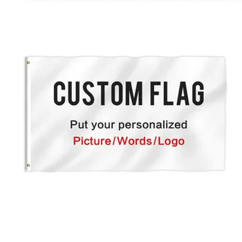 Custom Vėliavos 3x5ft Plaukioja Reklama Spausdinti Bet kokio Dydžio/Logotipas/Color Apdailos Vario Grommets Dizainas Lauko Advertisin