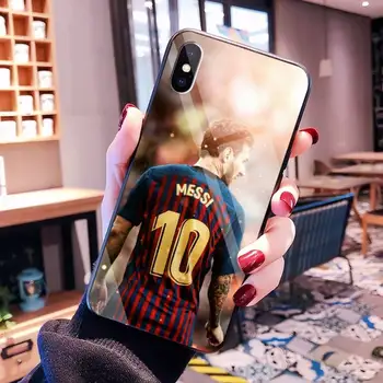 CUTEWANAN Lionelis Messi Black Soft Shell Telefono dėklas Rubisafe Grūdintas Stiklas iPhone 11 Pro XR XS MAX 8 X 7 6S 6 Plus SE 2020 atveju