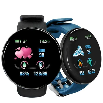 D18 Smartwatch Fitneso Sporto Smart Watch Vyrų, Moterų Kraujo spaudimas Žingsnis Chronometras, Skirtų 