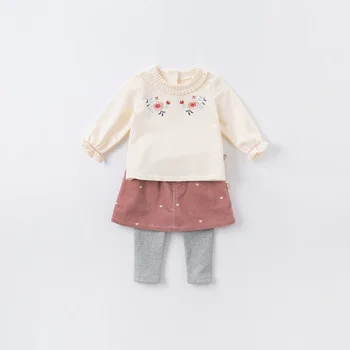 DBW14743 dave bella rudenį kūdikių mergaičių mados mygtuką kišenės kelnės vaikams, visas ilgis vaikai kelnės kūdikiams, vaikiška kelnės