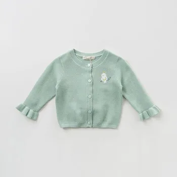 DBZ9917 dave bella pavasario kūdikiams, kūdikių mergaičių mados cardigan vaikams, vaikiška kailio vaikams boutique megztas megztinis