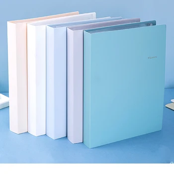 Deli 1PCS 30/40/60 puslapių Mažų šviežių failo aplanką multi-layer A4 knyga Dokumentas Korėja mielas skaidrus palaidų lapų saugojimo krepšys