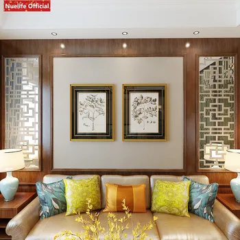 Didelis Kinų stiliaus Kinijos modelio akrilo veidrodis lipdukai office valgomasis, gyvenamasis kambarys su sofa-lova, TV sienų dekoravimas sienų lipdukai