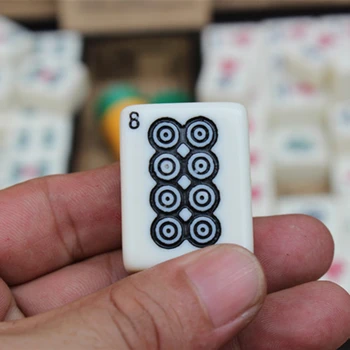 Didelis Mahjong Nešiojamų Medinių Dėžučių Rinkinys Stalo Žaidimas Mah-jong Kelionės stalo Žaidimas, Patalpų Antikvariniai Odos Dėžutė anglų Vadovas