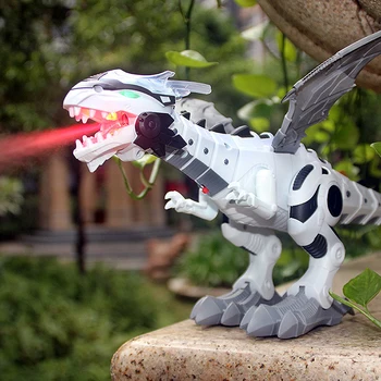 Didelis Purškimo Dinozaurai Su Šviesos Modelio Animacinių filmų Elektroninių Pėsčiomis Mechaninė Pterosaur Gyvūnų Dinosaurio Robotas Žaislai vaikams