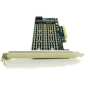 Didelės Spartos NVME X4 X8 X16 SATA Dual SSD M. 2 Darbalaukio PCIe PCI Express Mini Adapterį, Kompiuterio Konverteris Plėtros Kortelę