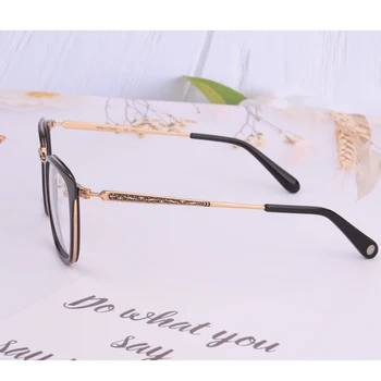 Didmeninė skatinimo aukštos kokybės Naujus firminius dizainerio acetatas verslo akinius moterų amžiaus vyrų derliaus kompiuterio skaidri ruda