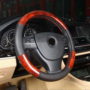 Dirbtiniais Mediniai Odos Automobilio Vairo Dangtelis 3 gabalas valdyti varantys 36/37/38/39/40CM Mercedes BMW E46 E90 E91 
