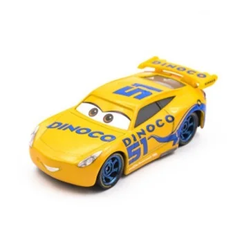 Disney Pixar Cars 3 Dinoco 8 cm Cruz Ramirez Nr. 51 Metalo Diecast lydinio Žaislas Automobilio modelio, vaikams, dovanų 1:55 Naują Sandėlyje