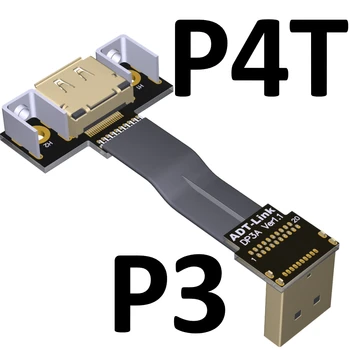 DisplayPort Išplėtimo Kabelis DP 4K 8K 60Hz 1.4 V Laidas Alkūnė specialus Adapteris, 5cm-2m FPC Display Port Juostelės Vienodo Moterų Laikiklis