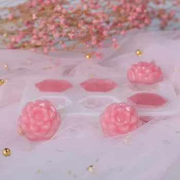 DIY6 mažas rožių dekoracija silikono formos aromaterapija papuošalai kepimo gėlių formos tortas, epoksidinės pelėsių