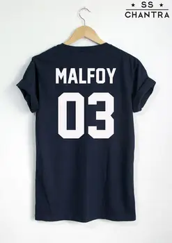 DRACO MALFOY T-SHIRT MALFOY 03 Mados Hipster Unisex Marškinėliai didesnio Dydžio ir Spalvų-A823